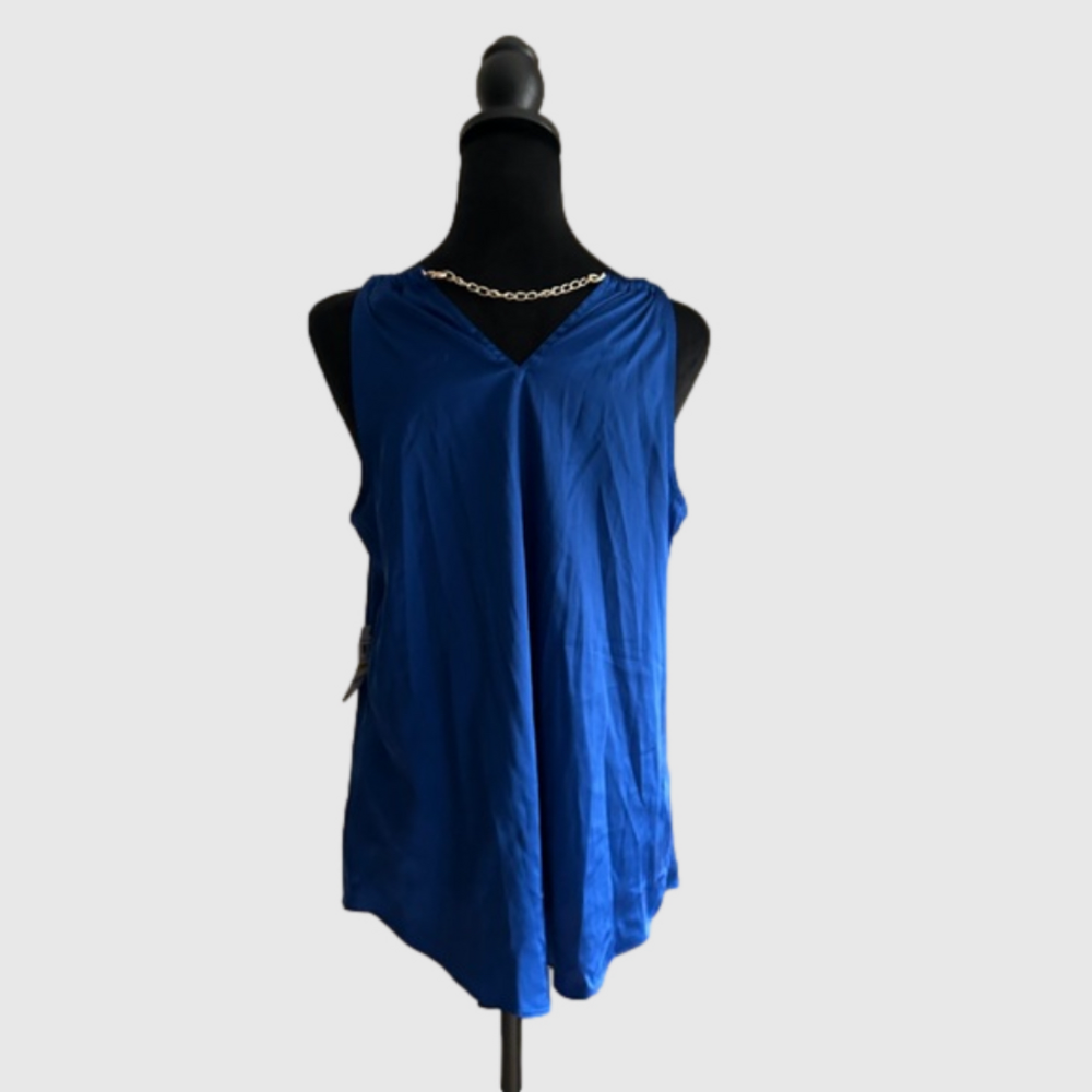 Bright Blue INC Sleeveless Chain Top M - Picture 3 of 8